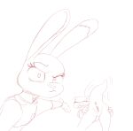  anthro anus butt clothing disney duo female female/female genitals judy_hopps lagomorph leporid mammal mrs._otterton mustelid nude otter presenting presenting_hindquarters pussy rabbit raised_tail simple_background sketch spoof_(artist) spreading tail uniform white_background zootopia 