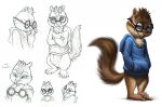  alvin_and_the_chipmunks alvin_and_the_chipmunks_(live-action) ambiguous_gender anthro bottomless brown_body brown_fur chest_tuft chipmunk clothed clothing crossed_arms detailed detailed_fur eyewear fluffy fluffy_tail full-length_portrait fur glasses ground_squirrel hand_in_pocket hibbary hindpaw hoodie hoodie_only mammal on_model paws pockets portrait realistic rodent sciurid semi-anthro simon_seville smile solo standing tail topwear topwear_only tuft 