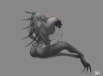  &lt;3 animal_humanoid big_breasts big_butt black_hair breast_play breast_suck breasts butt butt_grab duo eyeless faceless_character faceless_male female greyscale hair hand_on_butt hi_res huge_breasts human humanoid male male/female mammal mammal_humanoid monochrome monster monster_girl_(genre) nofapplease_(artist) romantic romantic_couple scp-939 scp_foundation smile sucking teeth thick_thighs wide_hips 