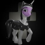  absurd_res blender_(software) clothing comorito equid equine female feral friendship_is_magic hasbro hi_res horn horn_jewelry horn_ring jewelry mammal my_little_pony nun ring_(jewelry) rubber rubber_clothing rubber_suit solo twilight_sparkle_(mlp) winged_unicorn wings 