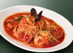  clam food food_focus jiji_(kbj0225) no_humans noodles original pasta plate shrimp spaghetti still_life 