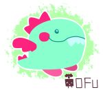  1other animal blush chibi closed_mouth dragon dragon_tail furry furry_other green_scales kaijuu monster no_lineart nyamimi original pink_footwear self-upload spikes tail teeth wings 