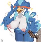  anthro aroused avian beak big_breasts blue_body blue_feathers breasts censor_bar disembodied_penis erection faceless_character faceless_human faceless_male feathers female generation_9_pokemon genitals hanging_breasts haramikarubi huge_breasts human male mammal nintendo nipples non-mammal_breasts nude one_eye_closed penis pokemon pokemon_(species) presenting presenting_breasts puffy_nipples pussy quaquaval red_body red_feathers sagging_breasts shaking simple_background vein veiny_penis white_background white_body white_feathers wink yellow_beak 