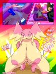  3:4 anthro arboliva audino big_breasts breasts cowgirl_position female feral from_front_position generation_5_pokemon generation_9_pokemon goopyarts hi_res huge_breasts hyper hyper_breasts male male/female nintendo nude on_bottom on_top penetration pink_body pokemon pokemon_(species) raina_(goopyarts) sex slightly_chubby thick_thighs vaginal vaginal_penetration wide_hips 