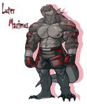  2022 abs absurd_res anthro barazoku barefoot biceps black_bottomwear black_clothing black_shorts bottomwear boxing boxing_gloves boxing_shorts chin_scar claws clothing deltoids dinosaur eye_scar facial_scar feet flexor_carpi grey_background grey_body grey_scales grin hair handwear hi_res koreanhusky looking_at_viewer luter_maximus male muscular muscular_anthro muscular_male muscular_thighs navel nipples open_mouth pattern_bottomwear pattern_clothing pattern_shorts pesc red_hair red_stripes reptile scales scalie scar shorts simple_background smile solo soonsky_ksk sport striped_body striped_bottomwear striped_clothing striped_scales striped_shorts stripes theropod toe_claws triceps tyrannosaurid tyrannosaurus tyrannosaurus_rex vein veiny_muscles x_scar yell yellow_eyes 