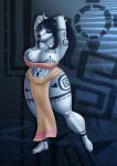  absurd_res anthro bedroom_eyes bottomwear clothing female hand_on_head hi_res humanoid loincloth markings mature_anthro mature_female narrowed_eyes nelvaanian seductive solo tribal tribal_markings unknown_artist 