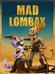 angry anthro boots chain clothed clothing cover duo ear_piercing english_text eyewear eyewear_on_head female footwear goggles goggles_on_head gun hi_res holding_object holding_weapon kneeling lobychek lombax mad_max_fury_road male mammal on_one_knee parody piercing ranged_weapon ratchet ratchet_and_clank rifle rivet_(ratchet_and_clank) scarf shotgun sniper_rifle sony_corporation sony_interactive_entertainment standing text weapon 