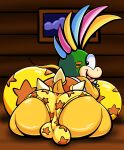  absurd_res anthro ball bracelet bulge butt clothing hi_res jewelry koopa koopaling lemmy_koopa looking_back male mario_bros nintendo presenting presenting_hindquarters scalie shell solo spiked_bracelet spiked_shell spikes spikes_(anatomy) tepigfan101 underwear 