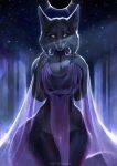  anthro big_breasts breasts canid canine canis cleavage clothed clothing female fur hi_res juliathedragoncat looking_at_viewer mammal solo wide_hips wolf 