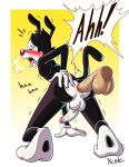  anal anal_penetration animaniacs anthro balls blush disembodied_penis genitals hi_res humanoid_genitalia humanoid_penis kcnite male male/male mammal penetration penis warner_brothers yakko_warner 