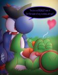  &lt;3 absurd_res anal anal_penetration anthro blue_body blue_scales blue_yoshi blush boshi clothed clothing collar day detailed_background dinosaur doggystyle dominant dominant_male duo eyes_closed eyewear fangs feet from_behind_position grass green_body green_scales green_yoshi hand_on_face hand_on_leg hand_on_thigh hi_res light looking_pleasured male male/male male_on_bottom male_on_top male_penetrated male_penetrating male_penetrating_male mario_bros mostly_nude motion_lines nintendo nude obscured_sex on_bottom on_top open_mouth outside partially_clothed penetration plant reptile scales scalie sex speech_bubble spiked_collar spikes story story_in_description submissive submissive_male sunglasses sunlight super_mario_rpg_legend_of_the_seven_stars teeth tongue tongue_out umbry00 white_body white_scales yoshi yoshi_(character) 