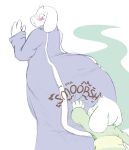  ambiguous_gender anthro asriel_dreemurr blush bovid caprine diaper diaper_squish diaper_under_clothing feces goat hi_res mammal messy_diaper onomatopoeia pooping sinningsneasel soiled_diaper soiling soiling_diaper sound_effects stink_lines text toriel touching_diaper undertale undertale_(series) young 