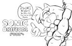  2023 amy_rose anthro anus bodily_fluids bottomless breasts butt classic_amy_rose classic_sonic_(universe) clothed clothing dialogue english_text eulipotyphlan female genitals gloves hair handwear hedgehog is_(artist) looking_at_viewer looking_down looking_down_at_viewer mammal monochrome nipples open_mouth open_smile pussy sega simple_background smile solo sonic_the_hedgehog_(series) sweat talking_to_viewer text 