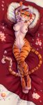 absurd_res anthro belly breasts candle chinese dakimakura_design felid feline female genitals hand_fan hi_res mammal pantherine paws pussy slim solo solo_focus stripes suggestive_look suggestive_pose tiger tigress_(disambiguation) whisperingstone 