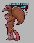  absurd_res after_masturbation anthro bird_dog blush blush_lines brown_body brown_fur butt canid canine canis chibi cocker_spaniel diadorin dildo domestic_dog english_text floppy_ears fur grey_background hair hi_res humor hunting_dog long_hair lube_in_ass lube_string luve male mammal nugget_(diadorin) sex_toy simple_background solo spaniel text thought_bubble 
