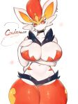  &lt;3 &lt;3_eyes anthro breasts cinderace clothed clothing female fur generation_8_pokemon hi_res nintendo pokemon pokemon_(species) red_eyes simple_background solo togetoge white_body white_fur 