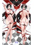  1girl arm_up armpits ass azur_lane bare_shoulders black_collar black_hair black_nails black_panties bound bound_legs breasts breasts_out censored checkered_flag cirnos collar condom condom_in_mouth crop_top dakimakura_(medium) flag full_body groin hair_over_one_eye hand_up highleg highleg_panties hip_focus horns jacket knees_together_feet_apart looking_at_viewer looking_back lying medium_breasts medium_hair mouth_hold multicolored_hair nail_polish navel navel_piercing nipples on_back on_stomach open_mouth panties panty_pull piercing red_ribbon ribbon slit_pupils smile solo thighs top_pull topless two-tone_hair ulrich_von_hutten_(azur_lane) ulrich_von_hutten_(ignition_matrician)_(azur_lane) underwear unworn_jacket white_hair 