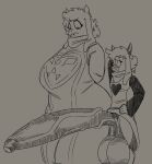  anthro balls big_balls big_penis bottomless clothed clothing deltarune duo female foreskin garbageboxxxed genitals hi_res huge_balls huge_penis hyper hyper_balls hyper_genitalia hyper_penis male male/female penis ralsei size_difference toriel undertale_(series) vein veiny_penis 