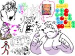  ambiguous_gender anthro bear breasts canid canine canis domestic_dog dreamworks female group hi_res humanoid looking_at_viewer looking_away mammal noelle_(twistcmyk) nude slightly_chubby stick_figure the_bad_guys thought_bubble twist_(twistcmyk) twistcmyk 