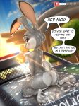  absurd_res anthro breasts car_wash disney female fur genitals grey_body grey_fur hi_res judy_hopps lagomorph leporid link6432 looking_at_viewer mammal nude pussy rabbit smile solo zootopia 