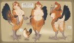  &lt;3 5_fingers ameraucana_chicken anthro avian avian_caruncle beak bird bombird breasts cheek_tuft chicken chubby_female claws comb_(anatomy) derp_eyes egg facial_tuft feathers female feral finger_claws fingers fluffy_chest galliform gallus_(genus) head_crest hi_res model_sheet musical_note neck_tuft nipples phasianid slightly_chubby smile solo tail_feathers talon_hands talons thick_thighs toe_claws tuft underfluffies valecia_(bombird) wings 