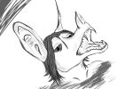  anthro bat fan_character fangs hair hi_res long_hair male mammal open_mouth predatel sketch solo teeth tongue 