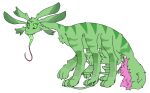  2023 3_stinger_tail 4_tails 6_ears 6_eyes 8_legs_hindpaw absurd_res alien alpha_channel ambiguous_gender black_stinger claws digital_drawing_(artwork) digital_media_(artwork) ear_markings feral fluffy fluffy_tail fur gradient_tongue green_body green_claws green_ears green_eyes green_fur green_hair green_pawpads green_stinger green_tail green_tongue hair hi_res leg_markings lilya_nida long_tongue markings multi_ear multi_eye multi_tail multicolored_body multicolored_ears multicolored_fur notched_ear octobax pawpads pink_body pink_fur pink_tail pink_tongue smile solo stinger_(anatomy) stinger_tail striped_body striped_fur striped_legs striped_markings stripes tail tail_markings tongue two_tone_body two_tone_ears two_tone_fur two_tone_markings_claws two_tone_stinger 