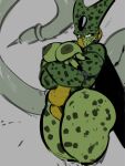  absurd_res anthro bio-android_(dragon_ball) breasts cell_(dragon_ball) digital_media_(artwork) dragon_ball dragon_ball_z female hi_res humanoid imperfect_cell looking_at_viewer mammal not_furry simple_background solo tail trailmixtrail 