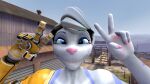  absurd_res anthro herm hi_res intersex intersex/intersex lombax mammal pepperfuta ratchet_and_clank rivet_(ratchet_and_clank) smile solo sony_corporation sony_interactive_entertainment 