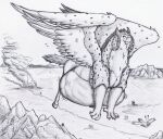 after_vore avian belly big_belly diego_(thatgryphonguy) european_mythology feral feral_pred flying greek_mythology gryphon hippogriff hooves male male_pred mountain mythological_avian mythology smoke thatgryphonguy traditional_media_(artwork) vore wings 