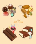  1boy 3girls :3 ;d ^_^ absurdres animal_crossing aqua_dress arm_up blush blush_stickers bonbon_(animal_crossing) bright_pupils brown_eyes buttons candy carmen_(animal_crossing) cat_boy chocolate closed_eyes closed_mouth collared_dress commentary_request dog_girl dress food food_request furry furry_female furry_male goldie_(animal_crossing) grin heart helmet highres jumpsuit kid_cat_(animal_crossing) kitkat long_sleeves looking_at_viewer multicolored_clothes multicolored_dress multiple_girls one_eye_closed open_mouth rabbit_girl racing_suit red_headwear red_jumpsuit sharkbooi simple_background sleeveless sleeveless_dress smile sparkle waving white_pupils yellow_background yellow_dress 