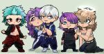  absurd_res angel blonde_hair blue_eyes byemyfriends child female green_hair group hair halo hi_res human humanoid male mammal my_hero_academia purple_eyes purple_hair red_eyes simple_background white_background white_hair young 