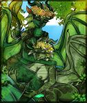  anthro big_breasts breasts canon_couple dragon duo embrace eyes_closed female female/female finnyartwork flower forest gold_scales green_body green_scales hi_res hug jungle leafwing_(wof) nature nipples non-mammal_breasts non-mammal_nipples nude plant romantic romantic_couple scales scalie smile spread_wings sundew_(wof) tree tropical wholesome willow_(wof) wings wings_of_fire 