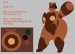  2021 anthro areola belly big_breasts big_butt biped black_body black_fur breasts brown_body brown_ears brown_fur brown_tail butt canid canine character_name chip_at_night ear_markings female fur gloves_(marking) green_eyes hair hi_res huge_butt huge_hips huge_thighs leg_markings mammal markings model_sheet multicolored_body multicolored_ears multicolored_fur multicolored_hair nipples overweight overweight_anthro overweight_female paws raccoon_dog socks_(marking) solo striped_body striped_fur striped_markings striped_tail stripes tail tail_markings tan_areola tan_body tan_ears tan_fur tan_hair tan_nipples tan_tail tanuki tanuki_casey_(chip_at_night) thick_thighs two_tone_body two_tone_ears two_tone_fur two_tone_hair two_tone_tail 