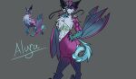  alyra(dauntless) anthro bat_dragon big_breasts big_butt black_nose breasts butt dauntless digital_media_(artwork) female fur genitals hair hybrid looking_at_viewer monster nipples nude pjthewolf simple_background smile solo tail teeth 