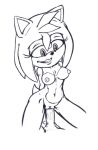  &lt;3 &lt;3_eyes amy_rose anthro bodily_fluids cowgirl_position duo eulipotyphlan female from_front_position genital_fluids hedgehog human human_on_anthro interspecies lewdsharx line_art male male/female mammal nipples on_bottom on_top pussy_juice sega sex sonic_the_hedgehog_(series) 