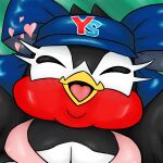  &lt;3 1:1 avian bikini bird clothing female hat headgear headwear hirundinid mascot momu9172 nippon_professional_baseball obese oscine overweight passerine solo swallow_(bird) swimwear tokyo_yakult_swallows tsubami visor 