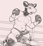  2023 ampharos anthro ball_punching ballboxing ballbusting balls balls_outline blush bodily_fluids boots boxing boxing_gloves clothed clothing cock_and_ball_torture cock_sheath dcheese digital_media_(artwork) disembodied_hand erection erection_under_clothing fighting_ring footwear generation_2_pokemon genital_fluids genital_outline genital_torture genitals handwear hi_res leather leather_clothing leather_headgear legwear male monochrome nintendo pained_expression penis penis_clothing pokemon pokemon_(species) precum slightly_chubby solo sport thigh_boots thigh_highs thong underwear 