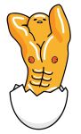  2019 abs animate_inanimate areola bald barazoku biceps black_eyes cursed_image egg egg_shell egg_yolk food food_creature food_humanoid frown frowning_at_viewer glistening glistening_abs glistening_arm glistening_arms glistening_body gudetama hands_behind_head humanoid humor looking_at_viewer male manly muscular narrowed_eyes nipples not_furry nude nude_male open_mouth orange_areola orange_body orange_nipples pecs portrait pose raised_arms sanrio shell simple_background simple_eyes solo squint teeth toony triceps unknown_artist what white_background 