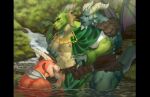  2020 4_fingers abs activision anthro belt big_muscles blue_body blue_scales blush bubba_(spyro) claws clothed clothing creek delbin_(spyro) digital_media_(artwork) dragon fellatio fingers forest forest_background fur_clothing gangbang green_body green_cape green_clothing green_scales group group_sex hands_on_legs hands_on_thighs horn male male/male muscular nature nature_background nestor_(spyro) nipple_fetish nipple_pinch nipple_play oral outside partially_clothed pec_grab pecs penile pinch plant raccoon21 red_body red_scales scales scalie sex spyro_reignited_trilogy spyro_the_dragon tool_belt tree trio water waterfall wings 