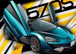  butterfly_doors car haduki_neko highres license_plate mclaren mclaren_570s motor_vehicle no_humans original signature sports_car vehicle_focus vehicle_name 