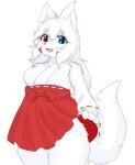  anthro asian_clothing big_breasts blush breasts canid canine canxue canxue_(character) clothed clothing east_asian_clothing female feral fingers fox fur hair hi_res holyhorizon humanoid japanese_clothing long_hair mammal pawpads portrait smile solo tail 