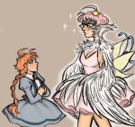  ahiru_(princess_tutu) ahoge anatid anatid_humanoid animal_humanoid anseriform anseriform_humanoid avian avian_humanoid bird bird_humanoid braided_hair clothing clownwry crown dress duo feathered_wings feathers female hair headgear hi_res human humanoid mammal princess_tutu princess_tutu_(character) swan_humanoid tiara white_body white_feathers winged_humanoid wings 