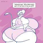  2018 anthro belly big_belly big_breasts big_butt blush bra breasts butt clothing copyright_symbol digital_media_(artwork) english_text female gerbil hair hand_on_butt huge_breasts huge_butt huge_thighs mammal murid obese obese_anthro obese_female open_mouth overweight overweight_anthro overweight_female panties rodent sandy_(satsumalord) satsumalord sketch solo speech_bubble symbol text thick_thighs underwear 