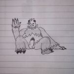  2023 anonymous_artist anthro balls bear black_body bodily_fluids erection fur generation_6_pokemon genital_fluids genitals giant_panda hi_res looking_at_viewer male mammal monochrome nintendo nipples nude overweight overweight_anthro overweight_male pangoro penile penis pokemon pokemon_(species) simple_background solo traditional_media_(artwork) ursine white_background white_body 