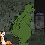  animated anthro big_butt butt canid canine crocodilian duo eating_feces excessive_feces feces forced forced_transformation fox head_in_ass hyper hyper_feces inflation johnpablo mammal overweight reptile scalie scat scat_inflation size_difference smile snatch_(johnpablo) thick_thighs transformation trapped_in_butt 