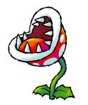  absurdres carnivorous_plant highres leaf mario_(series) no_humans official_art open_mouth piranha_plant plant sharp_teeth simple_background solo teeth white_background yoshi&#039;s_island_ds 