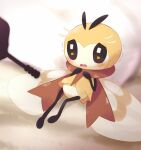  2016 abstract_background antennae_(anatomy) anthro arthropod big_eyes big_head blush cotora cotton_swab cowering disembodied_hand duo featureless_crotch featureless_feet featureless_hands feet generation_7_pokemon holding_cotton_swab holding_object insect insect_wings looking_at_another lying motion_lines nintendo on_back open_mouth pokemon pokemon_(species) pseudo_clothing ribombee scared shaking silhouette translucent translucent_wings wings 