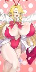  bad_source blonde_hair breasts bursting_breasts disgaea flonne flonne_(fallen_angel) gigantic_breasts happy huge_breasts large_breasts leotard long_hair pointy_ears thick_thighs thighs thong_leotard very_long_hair wide_hips 