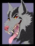  2023 bodily_fluids drooling ears_up fangs feral fur generation_3_pokemon headshot_portrait imminent_vore inner_ear_fluff looking_at_viewer male marcushunter mightyena nintendo open_mouth pokemon pokemon_(species) portrait saliva saliva_on_tongue saliva_string solo teeth tuft 